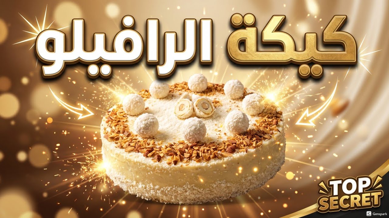 كيكة الرافيلو او جوز الهند اللذيذة 🍰 أطرى قوام وألذ طعم بمكونات بسيطة جداً!