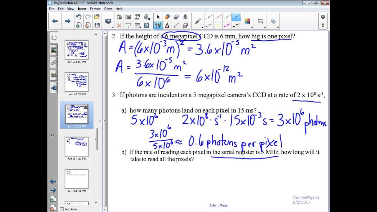 Capacitance and CCDs