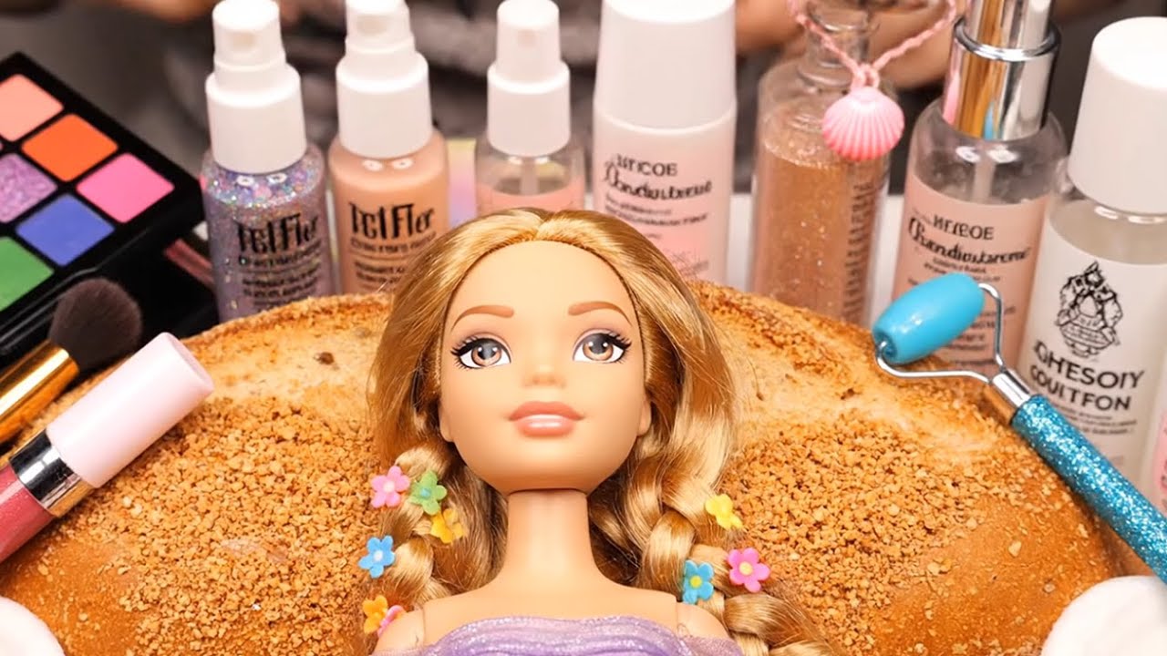 🎀 Rapunzel Sweet Glow ASMR 💄✨A gentle & magical skincare and makeup ritual 🌸👑