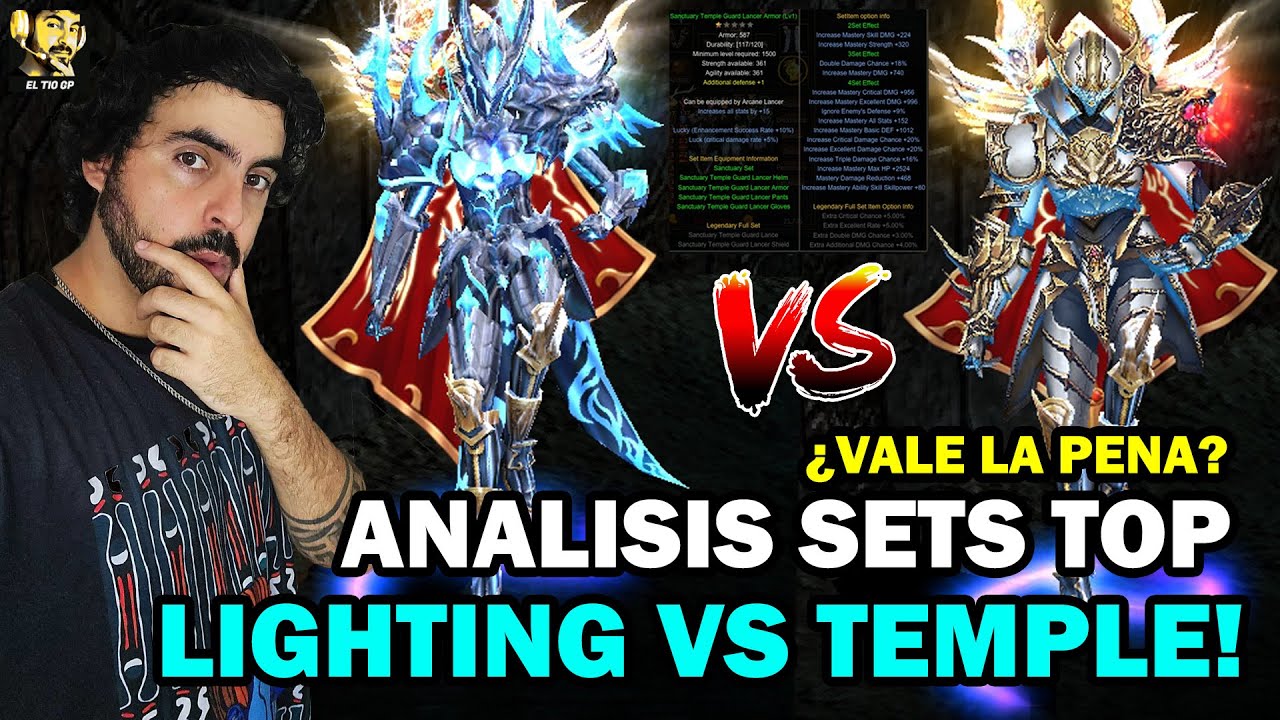 TEMPLE GUARD VS LIGHTING SET COMPARISON: IS IT WORTH IT?😱🔥l Mu online S20.1.3
