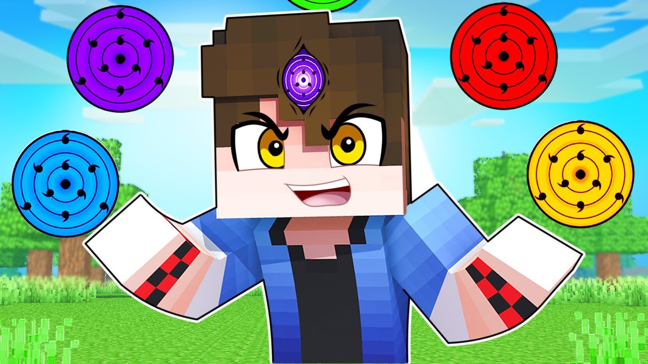 O NINJA com TODOS os RINNESHARINGAN no MINECRAFT NARUTO