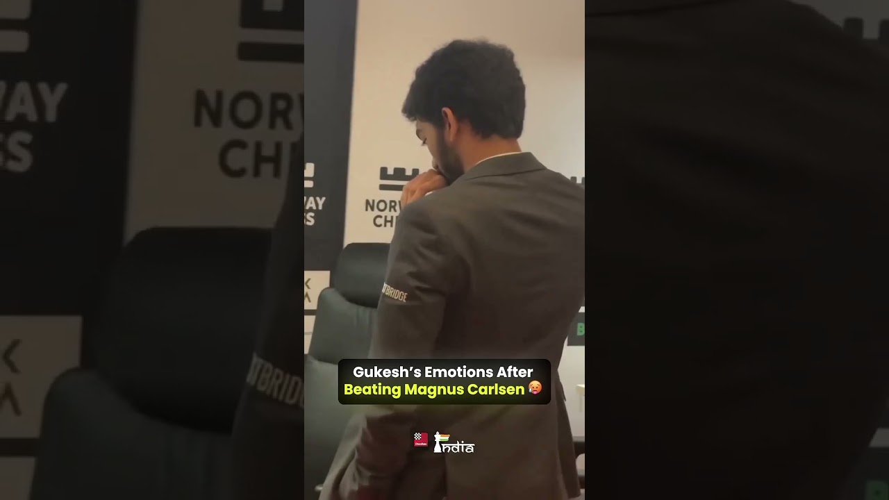 Dgukesh vs Magnus Carlsen 2025 #chess #dgukesh #chessgame #shorts #norwaychess #chessindia #trending