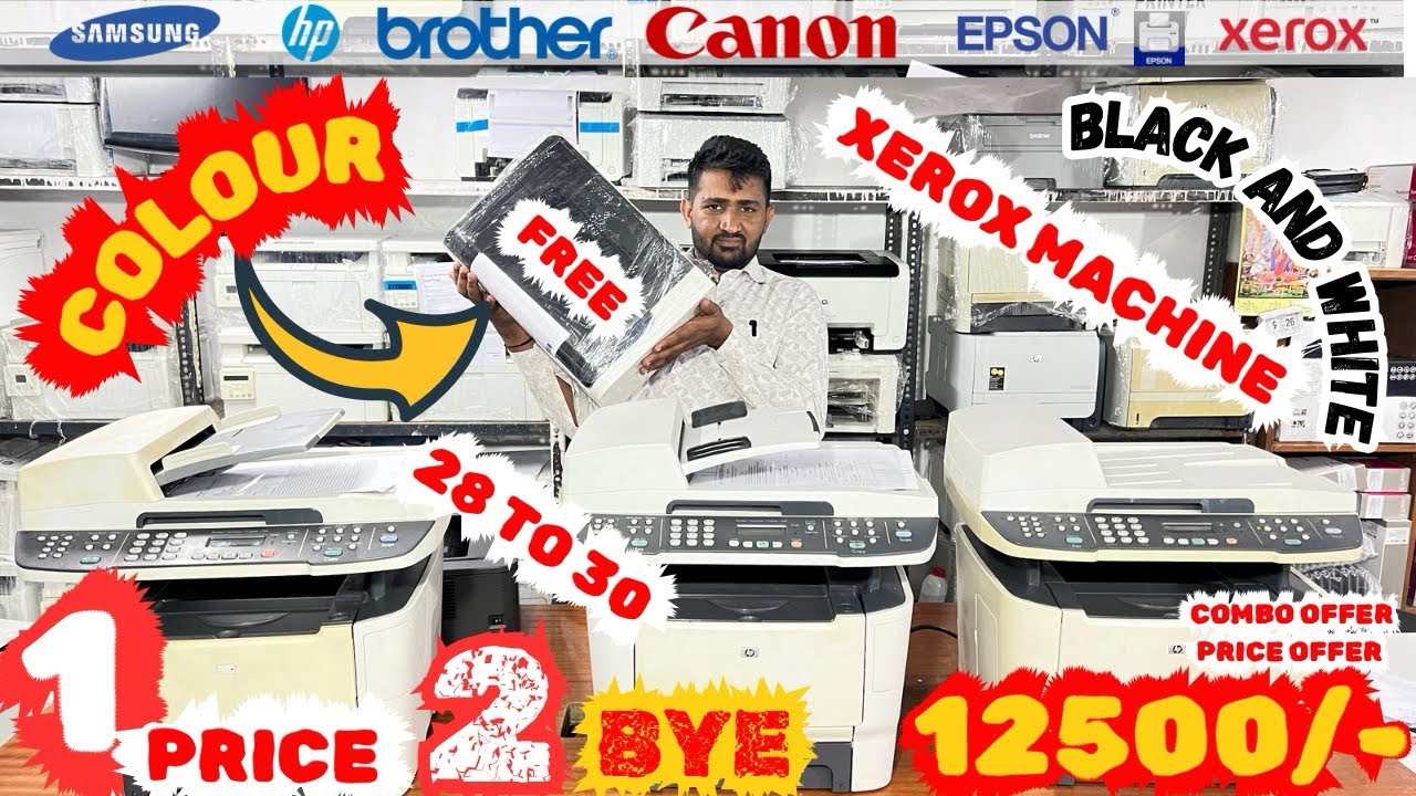 HP black and white and colour combo offer special month end offer with 3 months warranty 