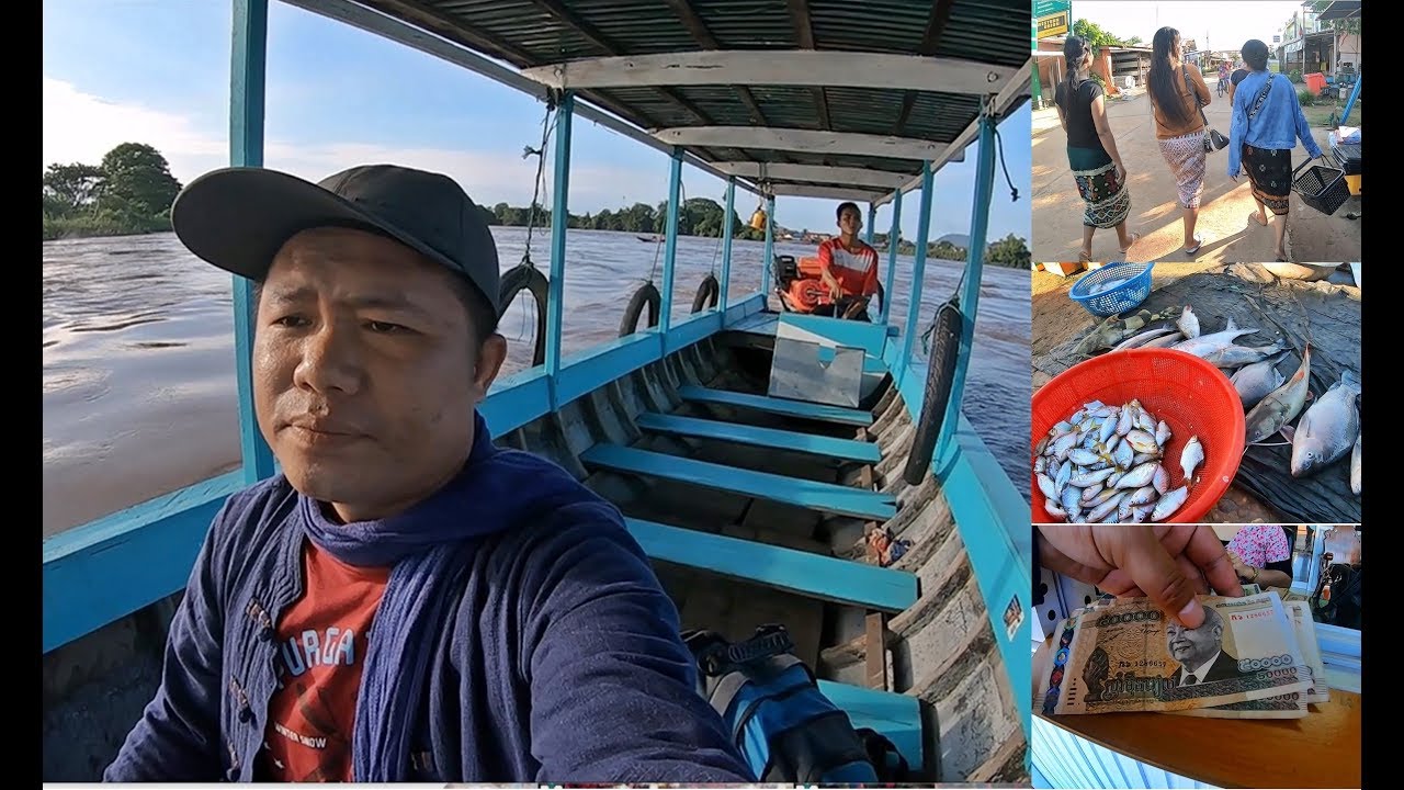 ลุยฝนในลาวใต้ EP69:ฟังลำสีพันดอน เดินทางไปตลาดบ้านนากะสัง ตลาดใหญ่ที่สุดในสี่พันดอน