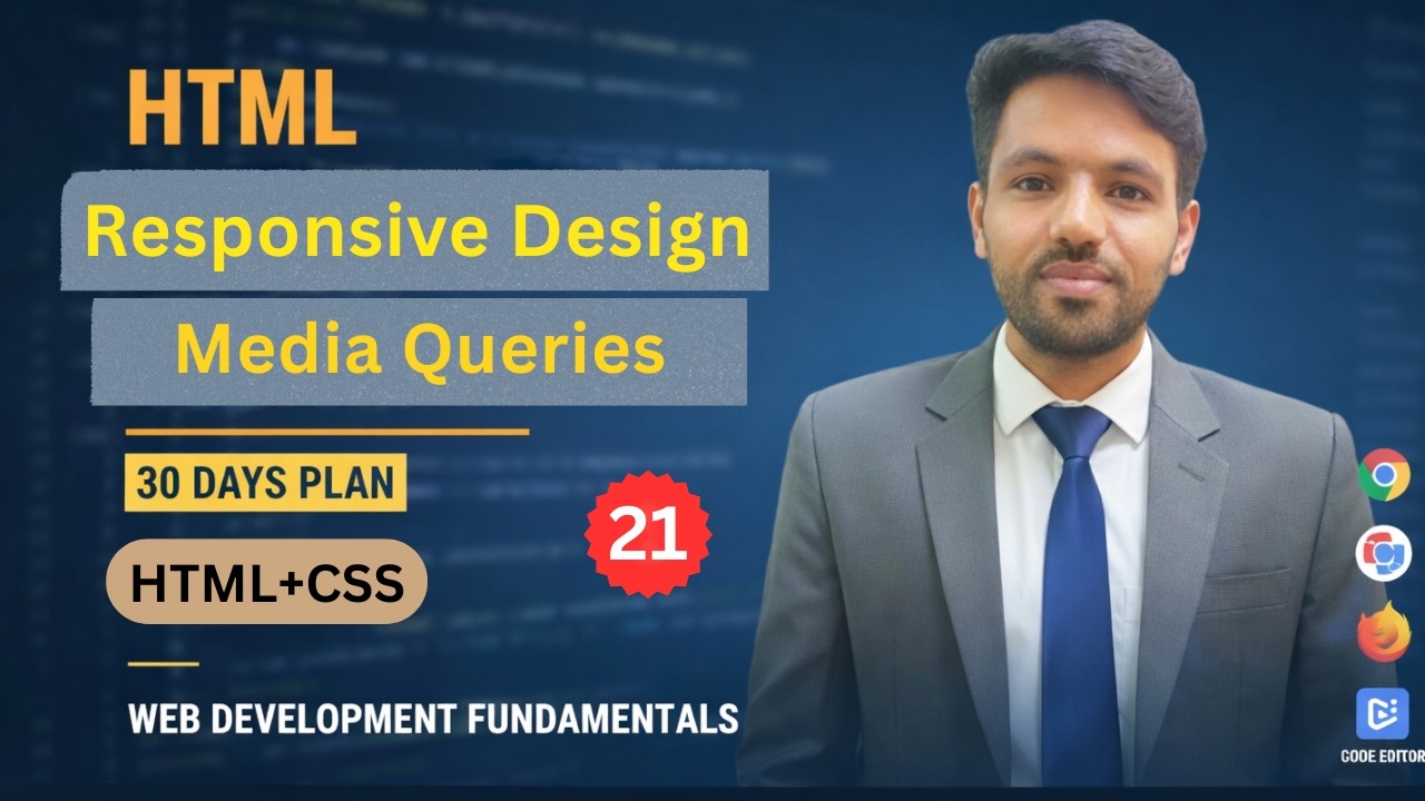 Responsive Design with Media Queries | HTML + CSS Tutorial for Beginners | Hindi/Urdu