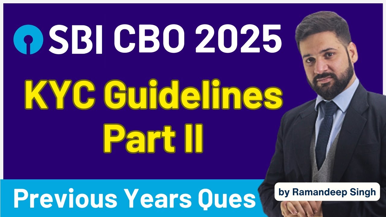 KYC Guidelines Previous Paper Questions | SBI CBO 2025 Exam Special by Ramandeep Singh