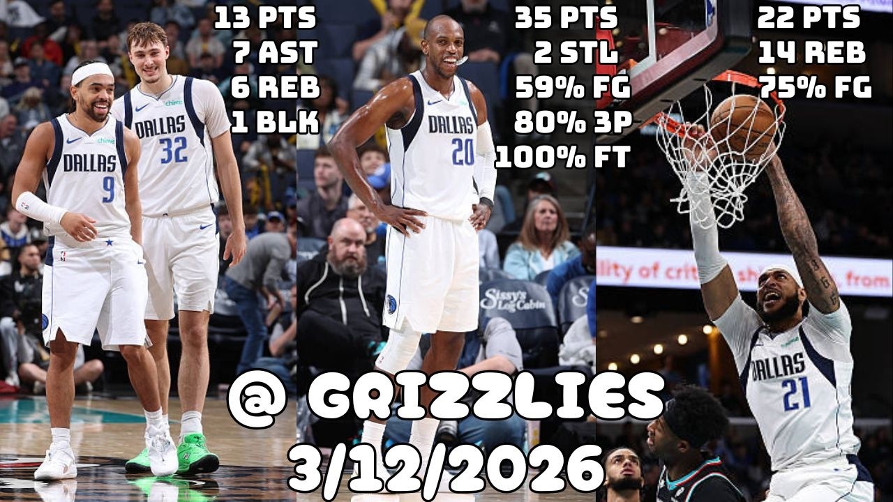 Middleton Drops 35 PTS on 8/10 From 3 | Dallas Mavericks Team Highlights vs Grizzlies (3/12/2026)