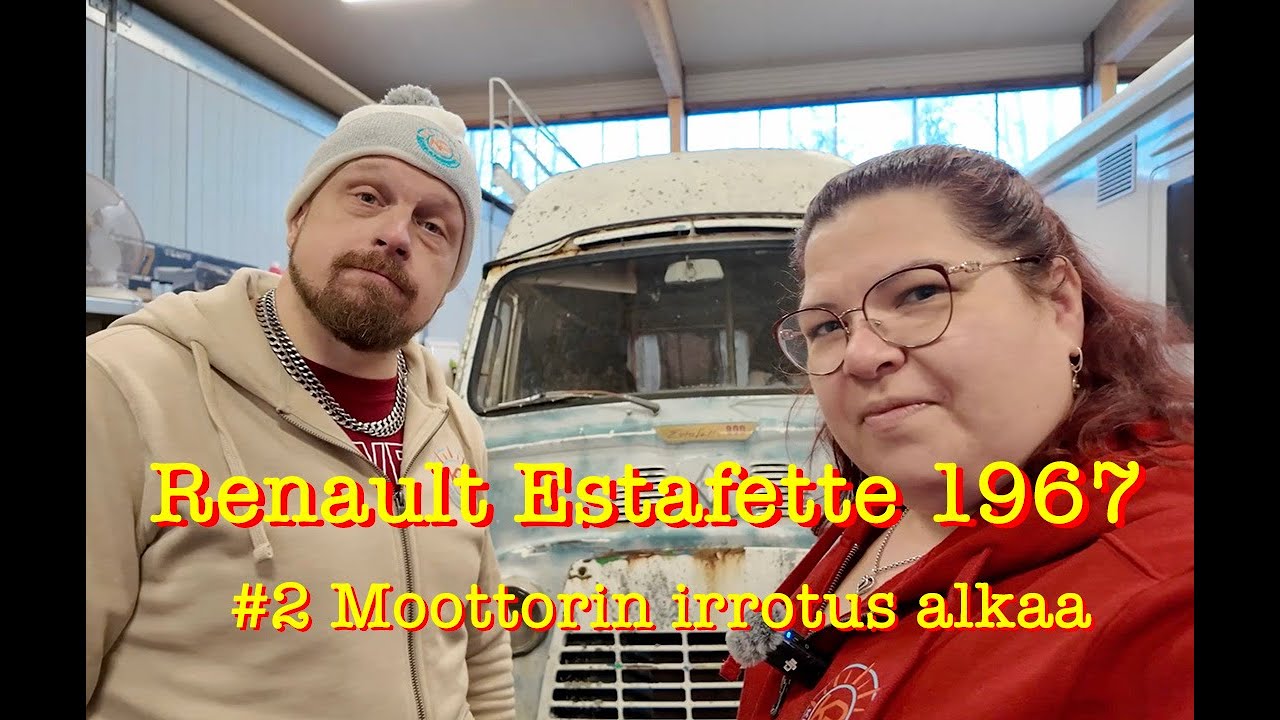 Renault Estafette - #2 Moottorin irrotus alkaa