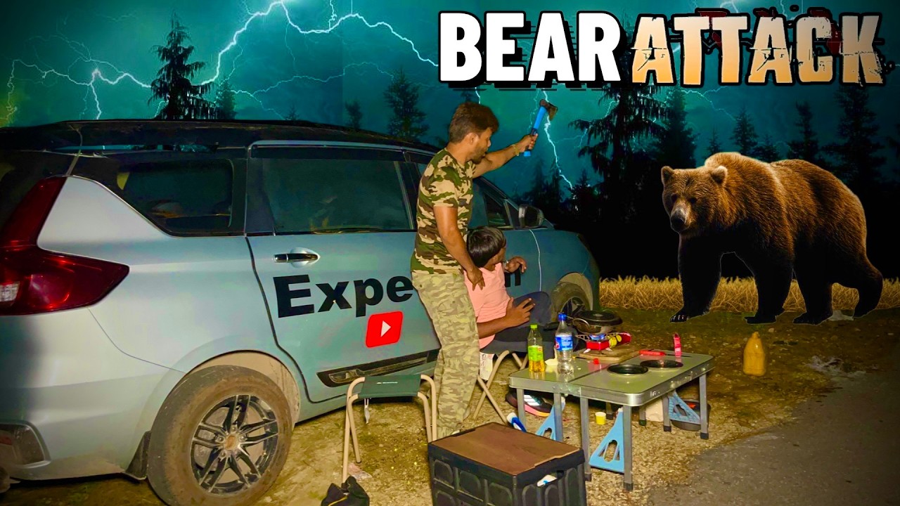 Bear Encounter at 12:20 AM | Car Camping Gone Wrong in Uttarakhand Forest #camping 