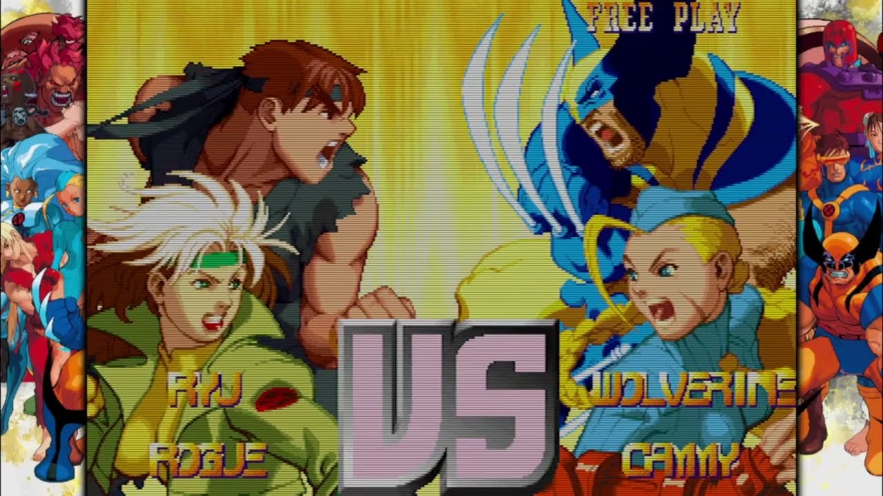 X-Men vs Street Fighter Ryu Rogue