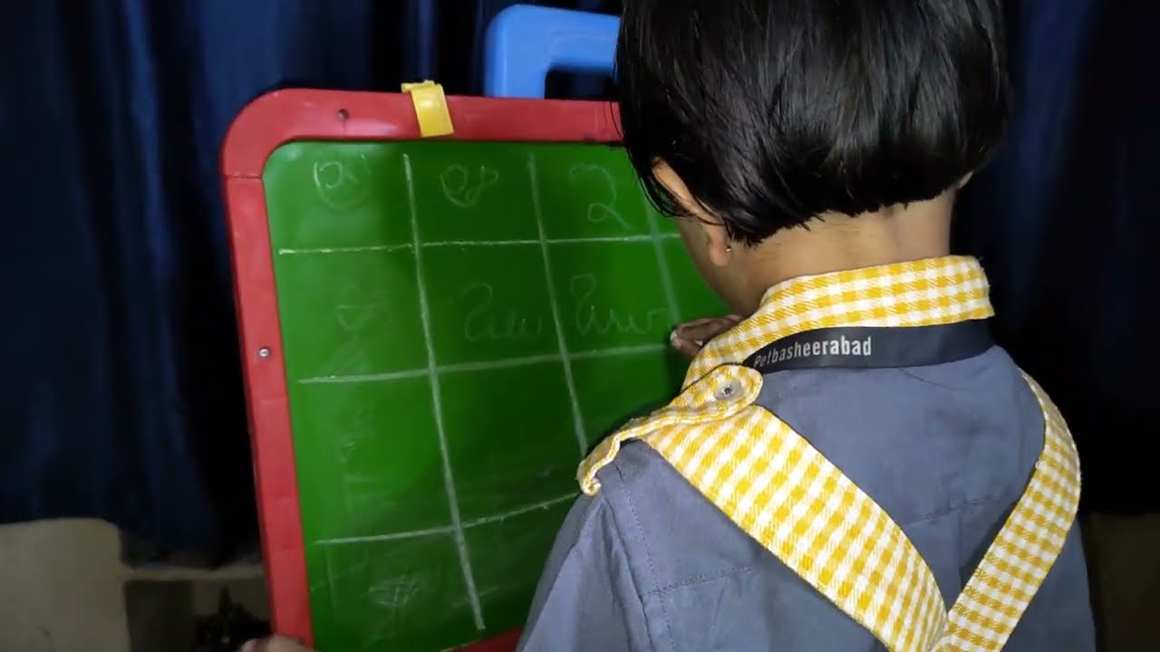 Kids Learning Telugu Letters | Yuthika Writing అ ఆ