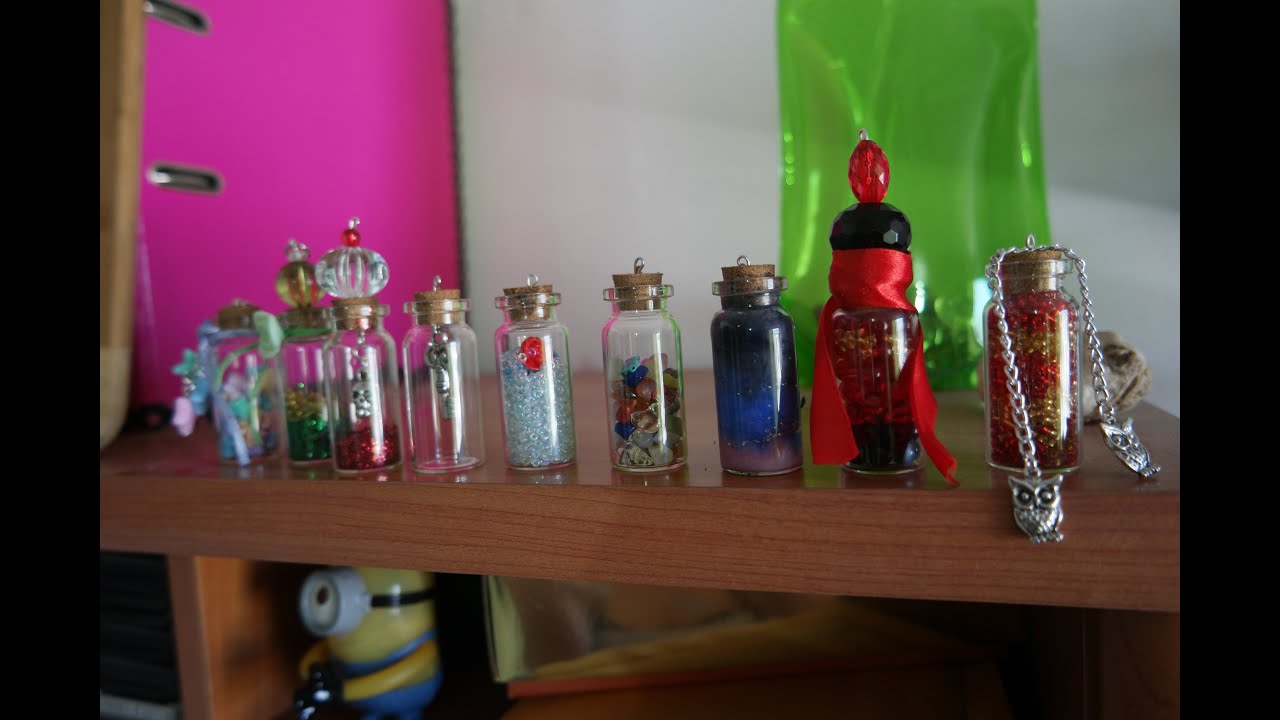 Ideas para Collares con Botellas de Vidrio + Frasquito Galáctico