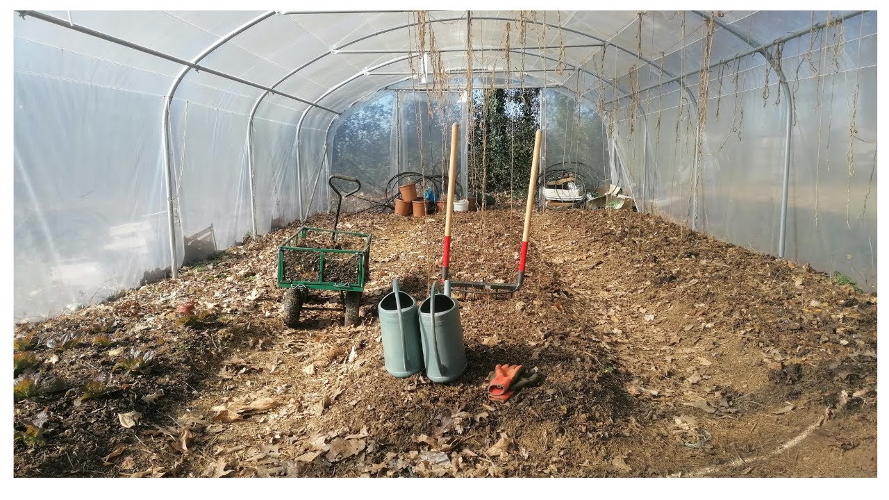 CULTIVER SANS TRAVAIL DU SOL DANS  SA SERRE FACILEMENT !!! ( MSV) #potager #microferme  #autonomie