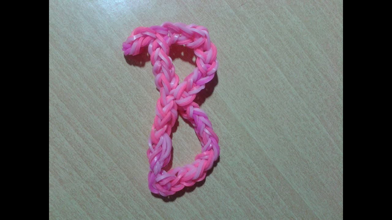 ♥ Tutorial: letra B hecha con gomitas (sin telar) ♥
