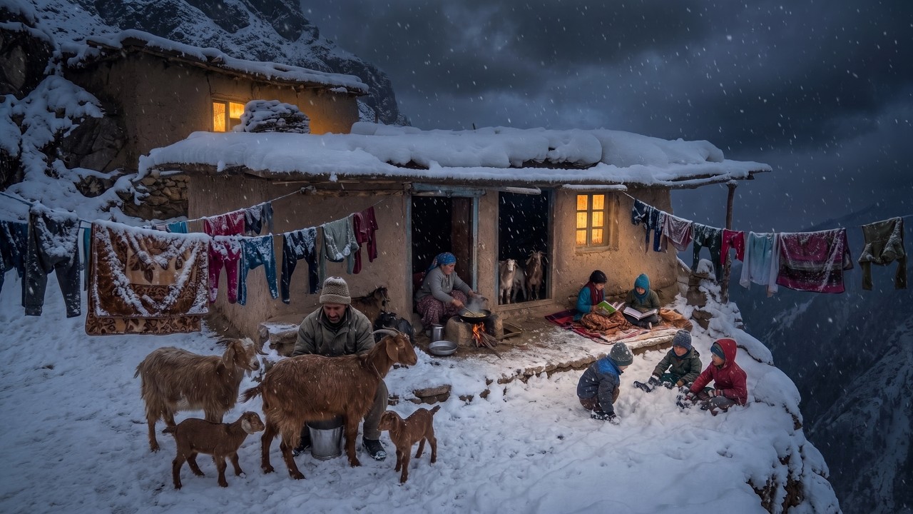 Surviving the Coldest Winter Night | Life in the Remotest Mountain Village.