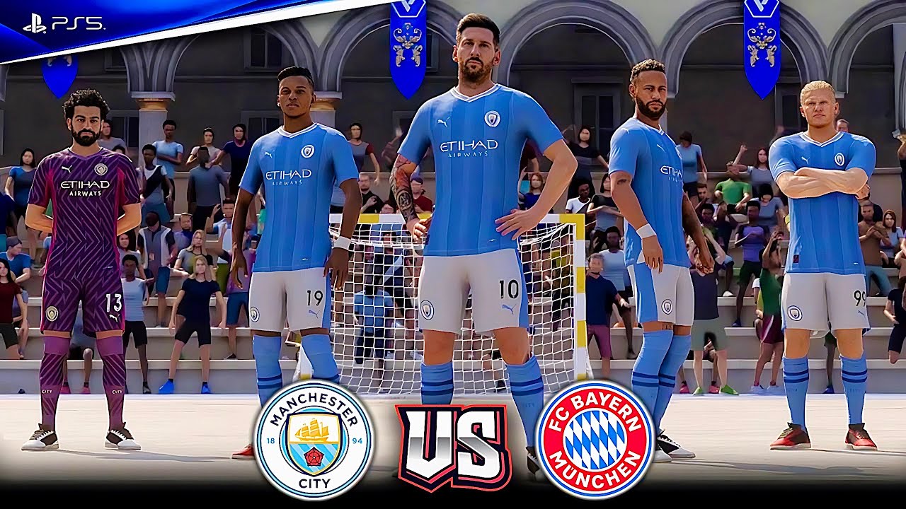 FIFA VOLTA - MESSI, NEYMAR, RODRYGO, HAALAND, KANE, GK SALAH ALL STARS | MAN CITY vs BAYERN MUNICH