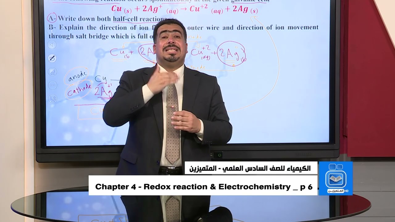 الكيمياء السادس علمي المتميزين -Chapter 4- Redox reaction  & Electrochemistry -p6