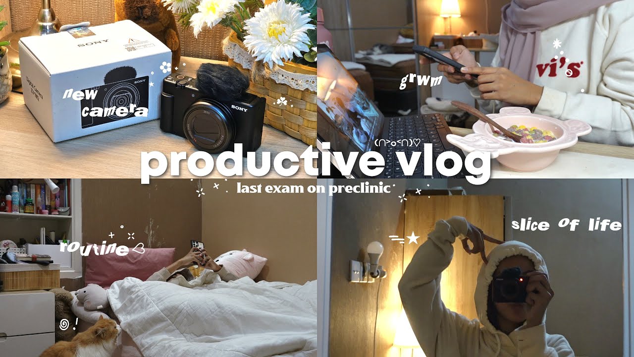 UNI VLOG☕🤎: new camera! sony zv1 ii vlog, productive days, GRWM, morning routine, slice of life