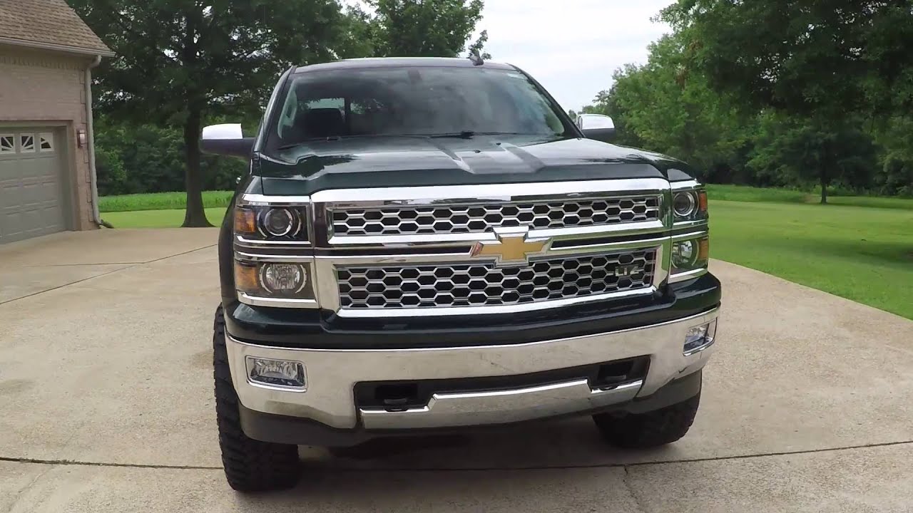 HD VIDEO 2015 CHEVROLET SILVERADO LTZ GREEN CREW CAB 4X4 FOR SALE INFO WWW SUNSETMOTORS COM