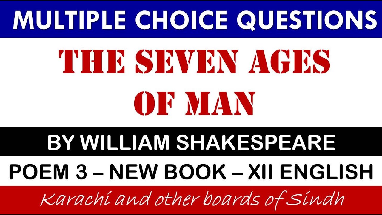 The Seven Ages of Man | MCQS | William Shakespeare