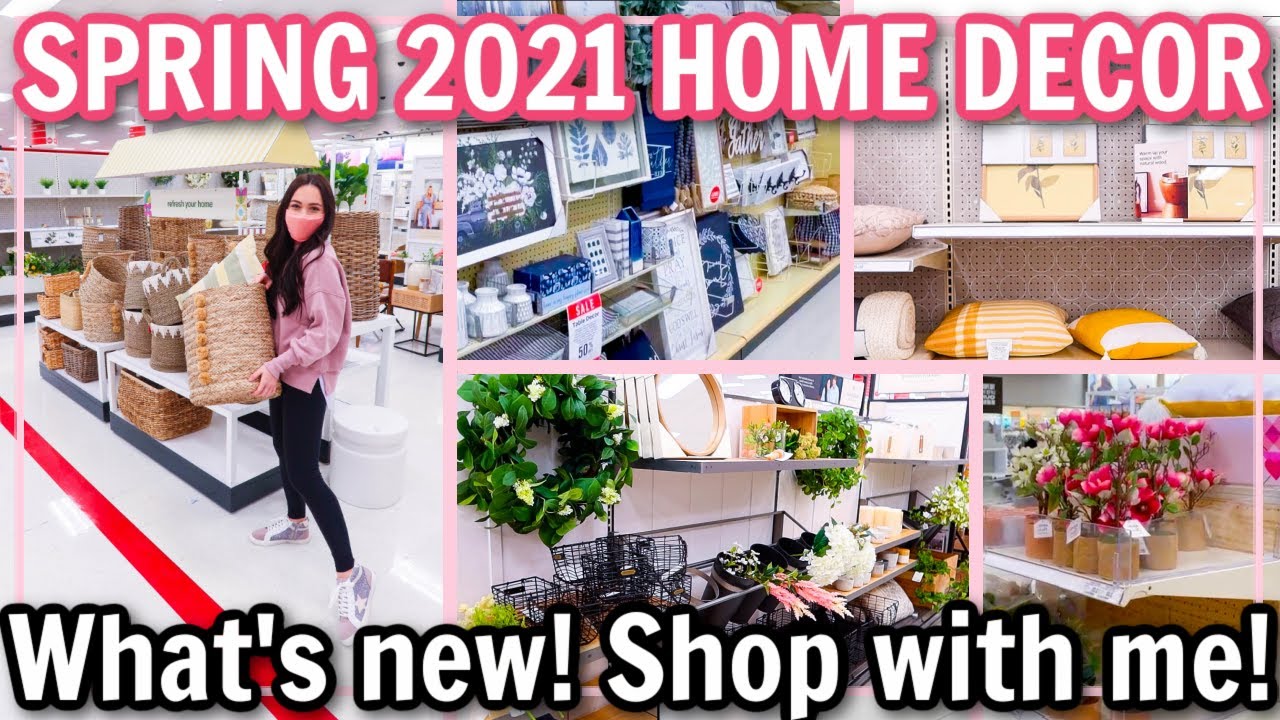 SPRING 2021 SHOP WITH ME FOR SPRING HOME DECOR IDEAS! TARGET + HOBBY LOBBY + DIY HOME UPDATE!