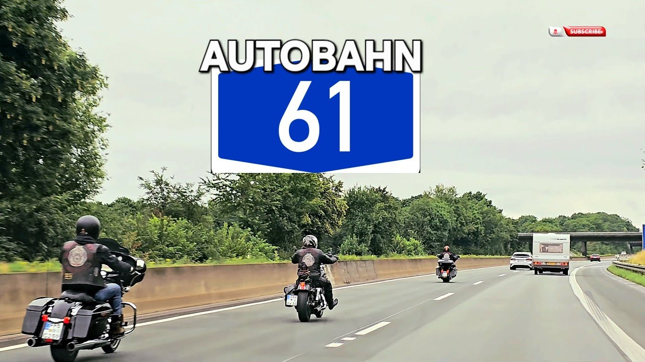 4K | Sunday Drive on Autobahn A61 | Smooth Traffic & Scenic Highway Journey in Germany