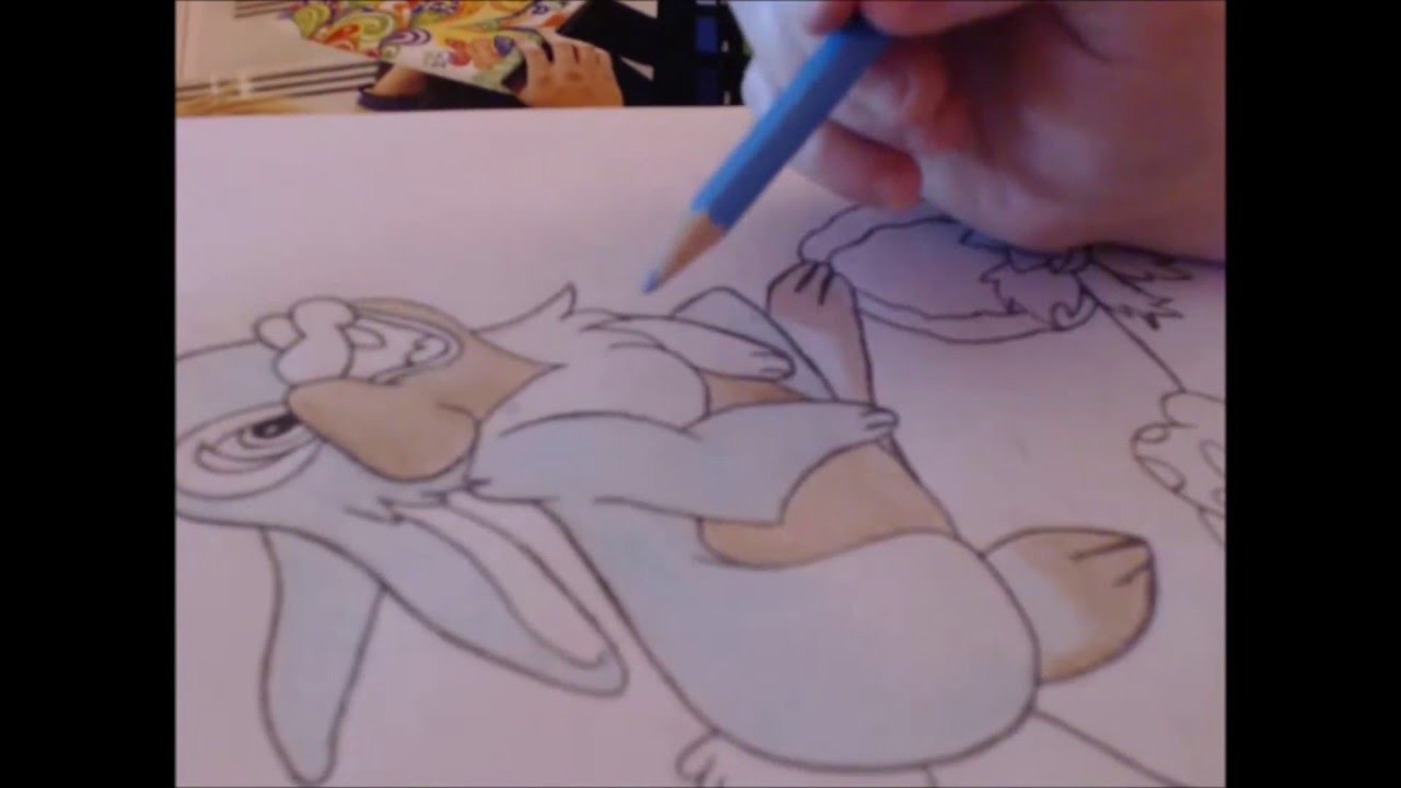Drawing Thumper (from Bambi)