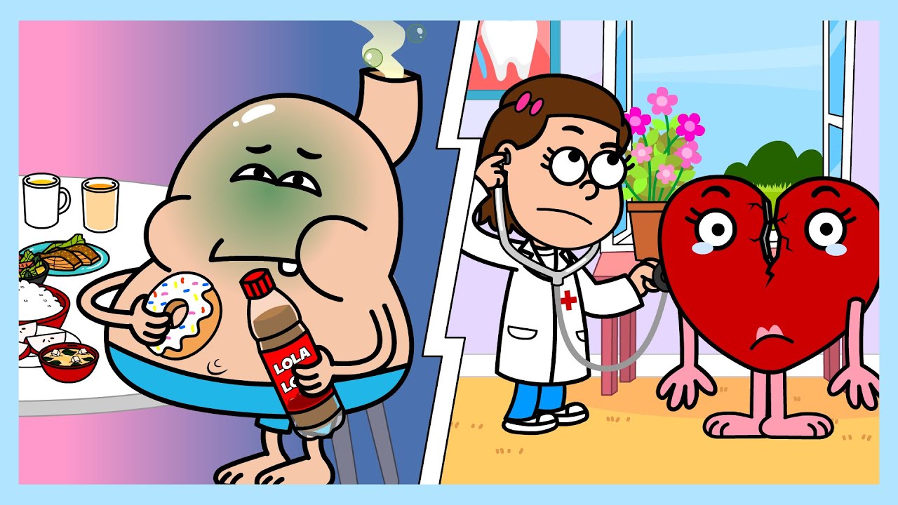 Doktor Herzlich - Süß und Salzig - Herz Reparieren - Cartoon - Niedlich - Freunde- Gute Gewohnheiten