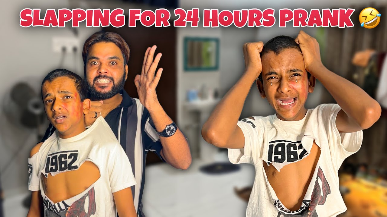 Slapping Zeeshan For 24 Hours Prank 🤣 Prank Went Wrong 😬