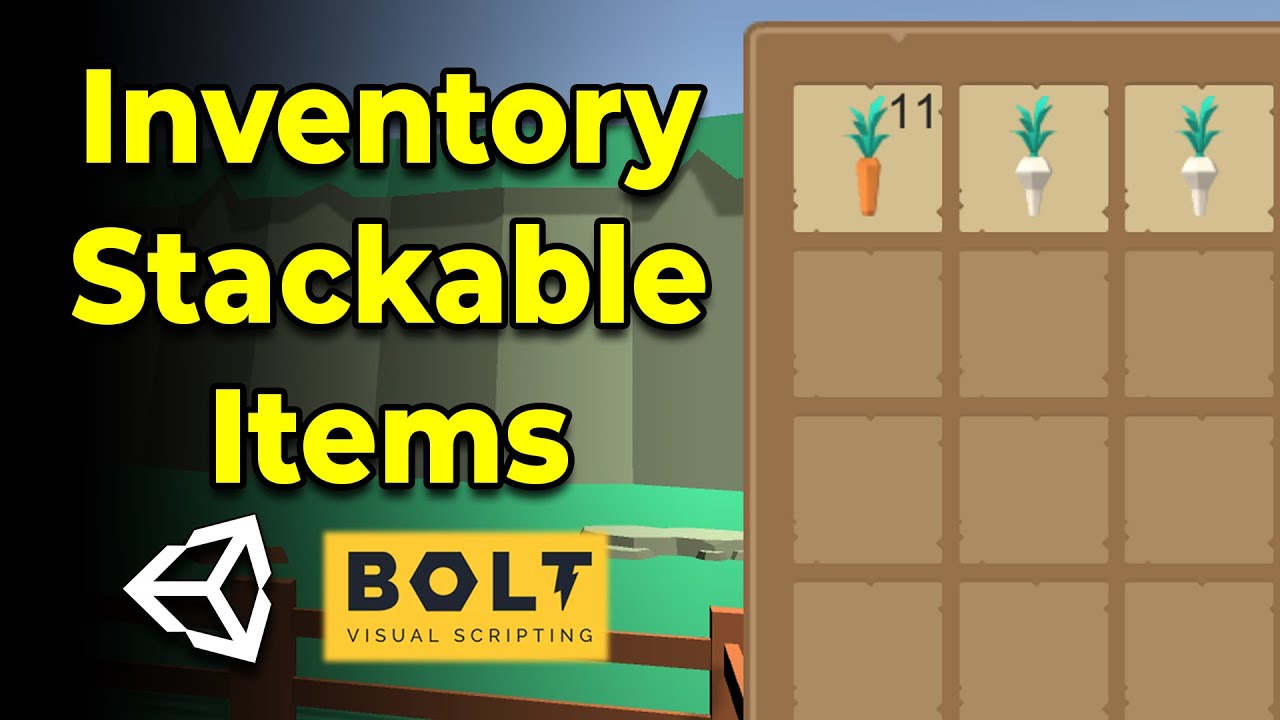 Unity-Bolt Simple Inventory #5 - Stackable Items - Tutorial(Visual Scripting)