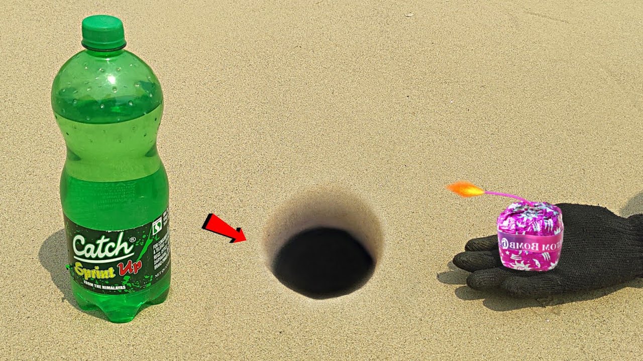 Catch Sprint Up Cold Drink On Hole VS Sutli Bomb Experiment