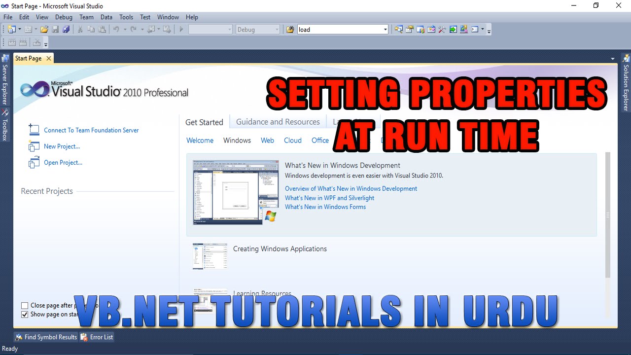 VB.NET Tutorial In Urdu - Setting Properties at run time