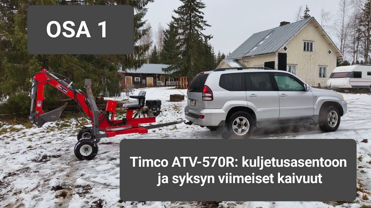 Timco ATV-570R kaivuulaite: Kuljetuskuntoon ja kaivelua - Osa 1