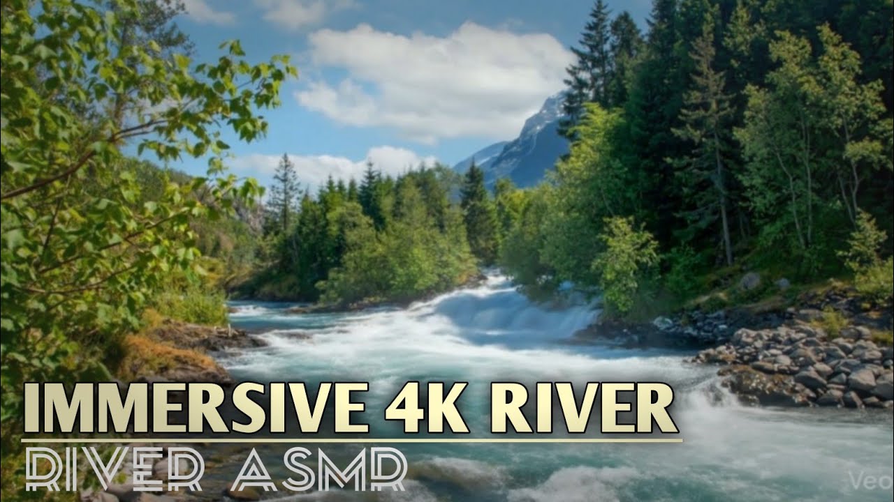 Powerful Alpine River Sounds 🌊🏔️ | 4K Ultra HD Nature Ambience for Deep Sleep & Relaxation