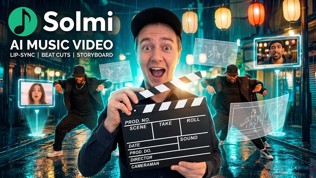 Solmi AI &ndash; AI Music Video Generator with Lip-Sync & Beat-Synced Cuts