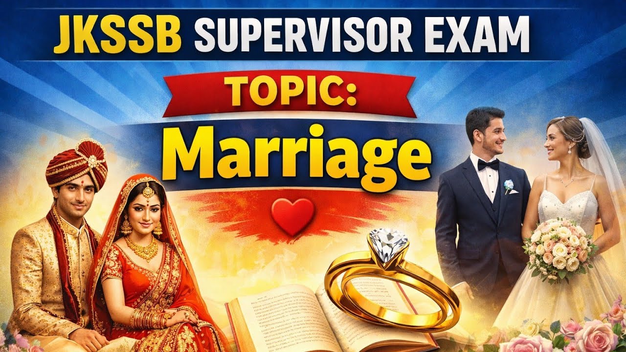 #jkssb #sociology #supervisor exam Topic: Marriage 