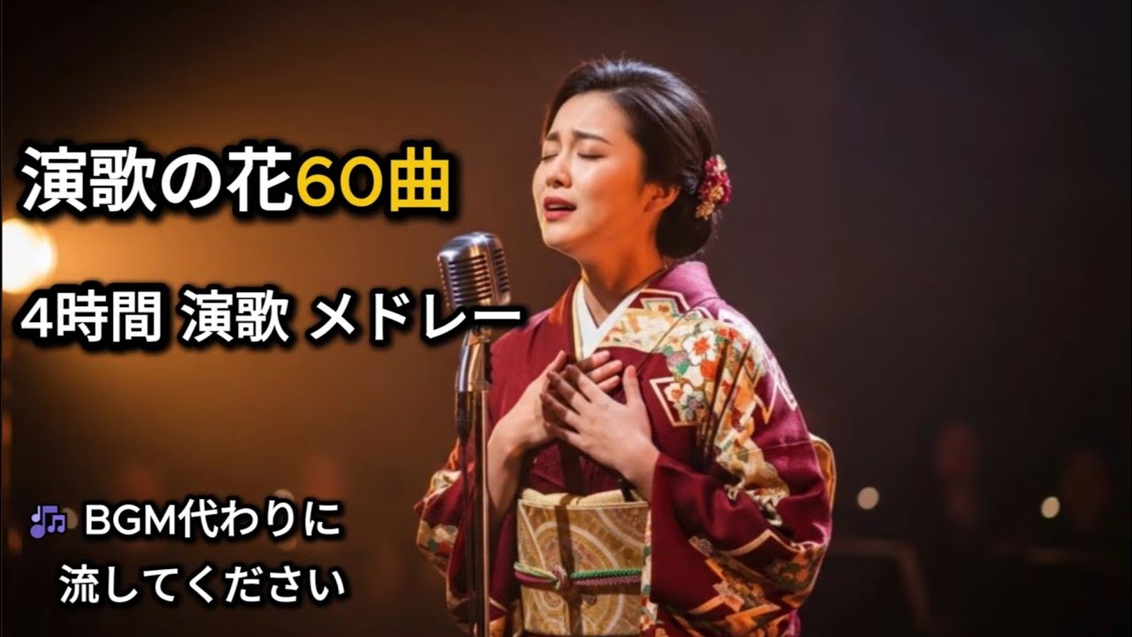 切なく心に響く女性演歌｜名曲60選 4時間メドレー