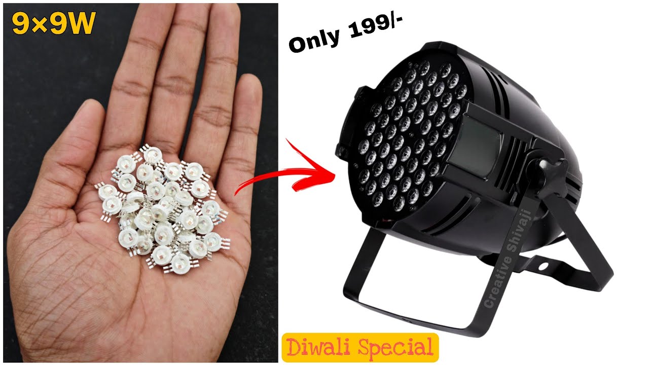 How To Make Diwali Decoration Lights | RGB Dj Lights | Par Lights | Diwali | By - Creative Shivaji