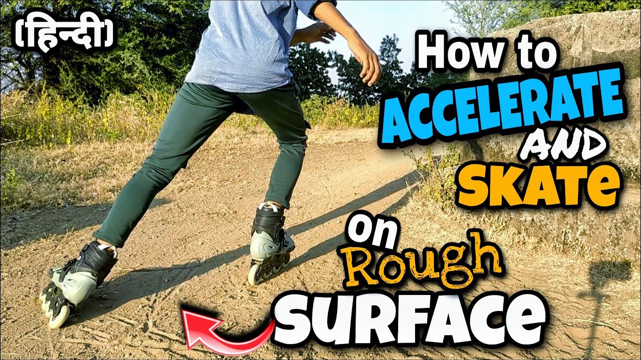 How to Accelerate and Skate on Rough surface //on Inline skates