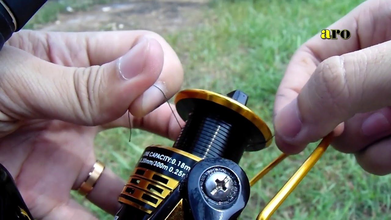 Cara Memasang Tali Pancing ke Reel Spinning / How to spool a spinning reel.