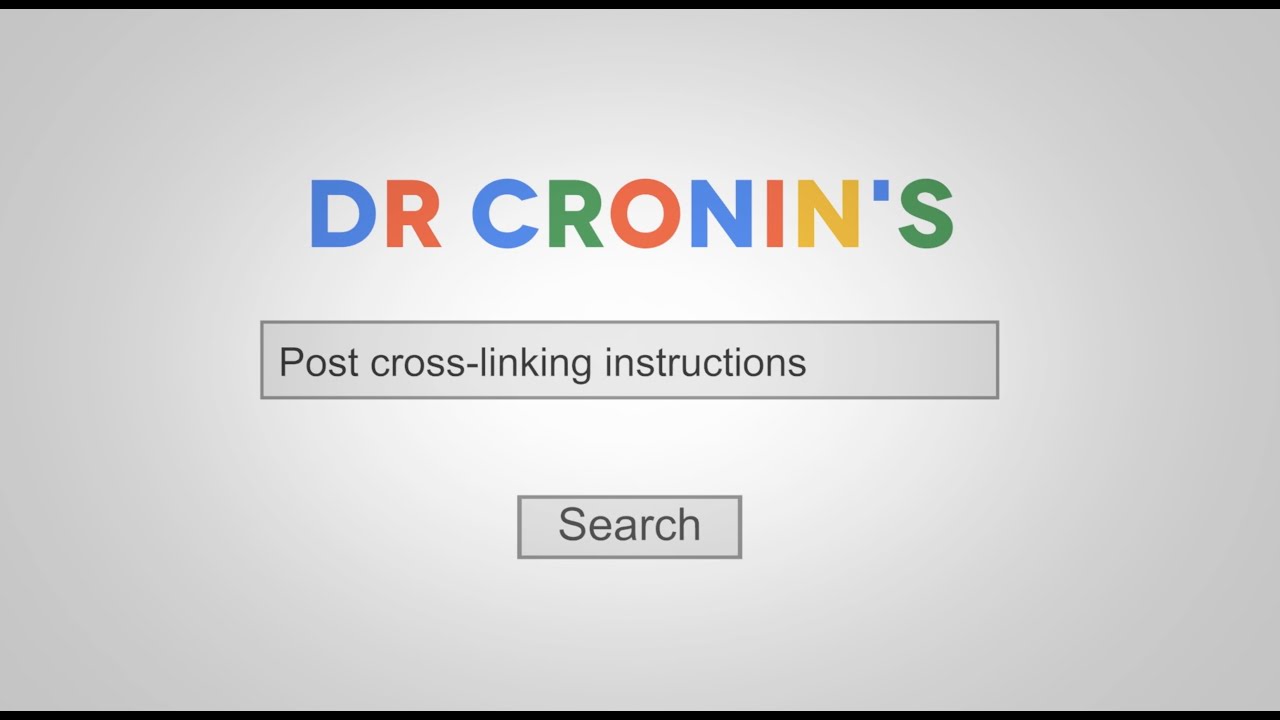 Post-op instructions for patients after cross-linking and combined PTK LASER and cross-linking