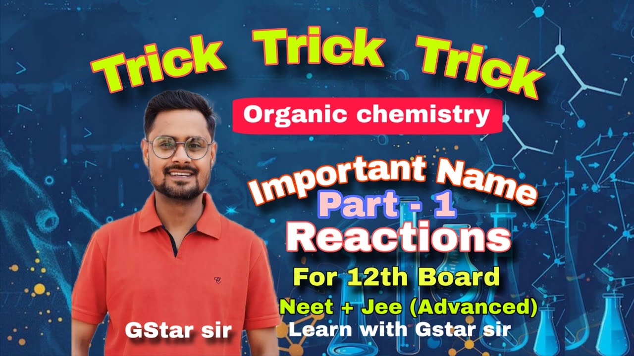 Class 12 Chemistry Name Reactions Trick | Important Reactions for Boards, NEET & JEE 