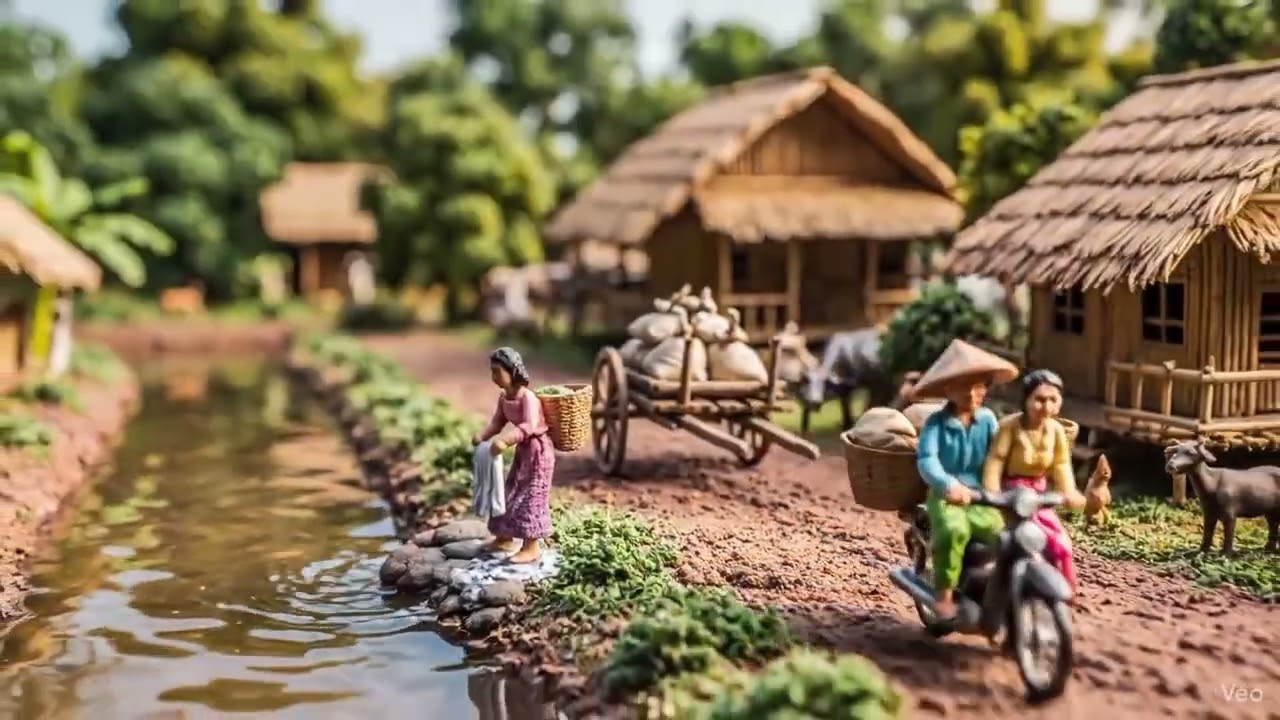 Miniatur Desa Tradisional Nusantara | Diorama Pedesaan Super Detail & Estetik