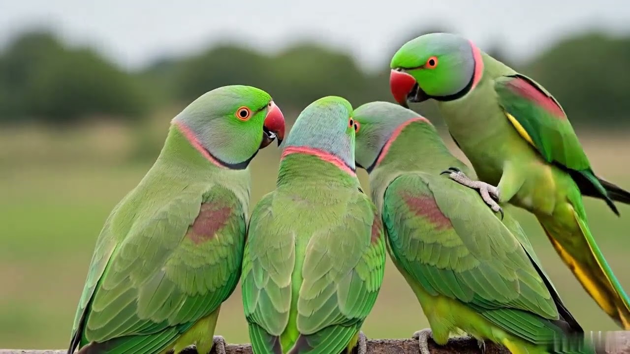Funny Talking Green Parrot Sound Compilation