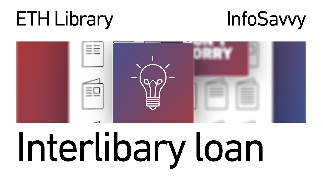 Interlibrary loan | ETH Library