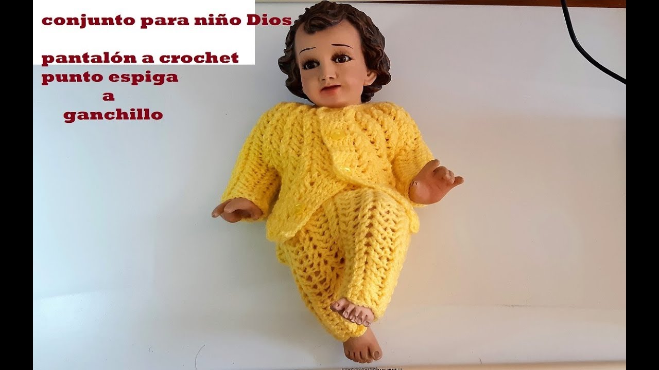 pantalón a crochet - conjunto para niño Dios - tutorial - tejido - ganchillo
