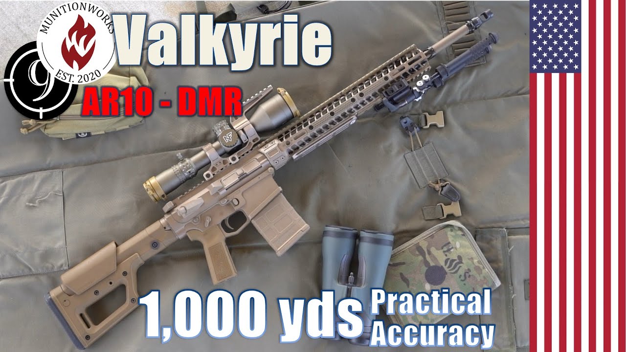 Munitions Works «Valkyrie DMR» (AR10) до 1000 ярдов: практическая точность