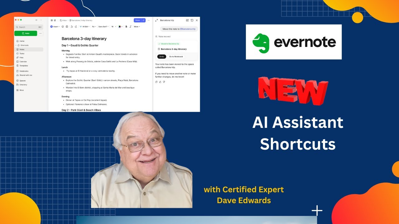 Новые сочетания клавиш с использованием ИИ в Evernote