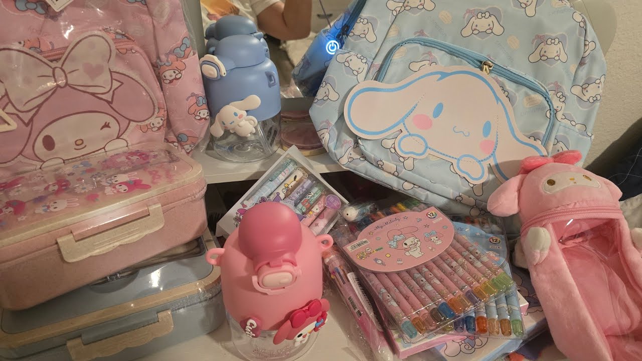 Temu School Supply Haul cinnamonroll and my melody