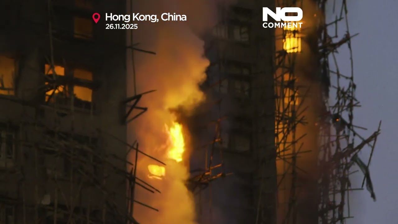 No Comment - Incendiu puternic &icirc;n Hong Kong